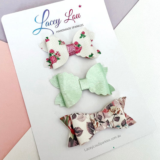 Sweet Hair Bow Set - Lacey Lou Sparkles