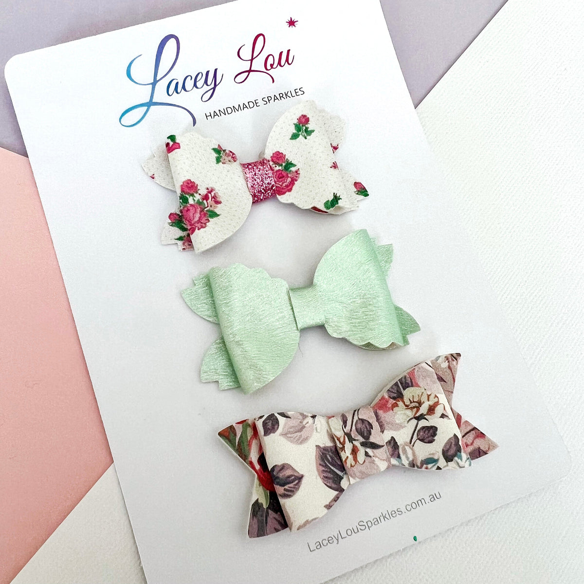 Sweet Hair Bow Set - Lacey Lou Sparkles