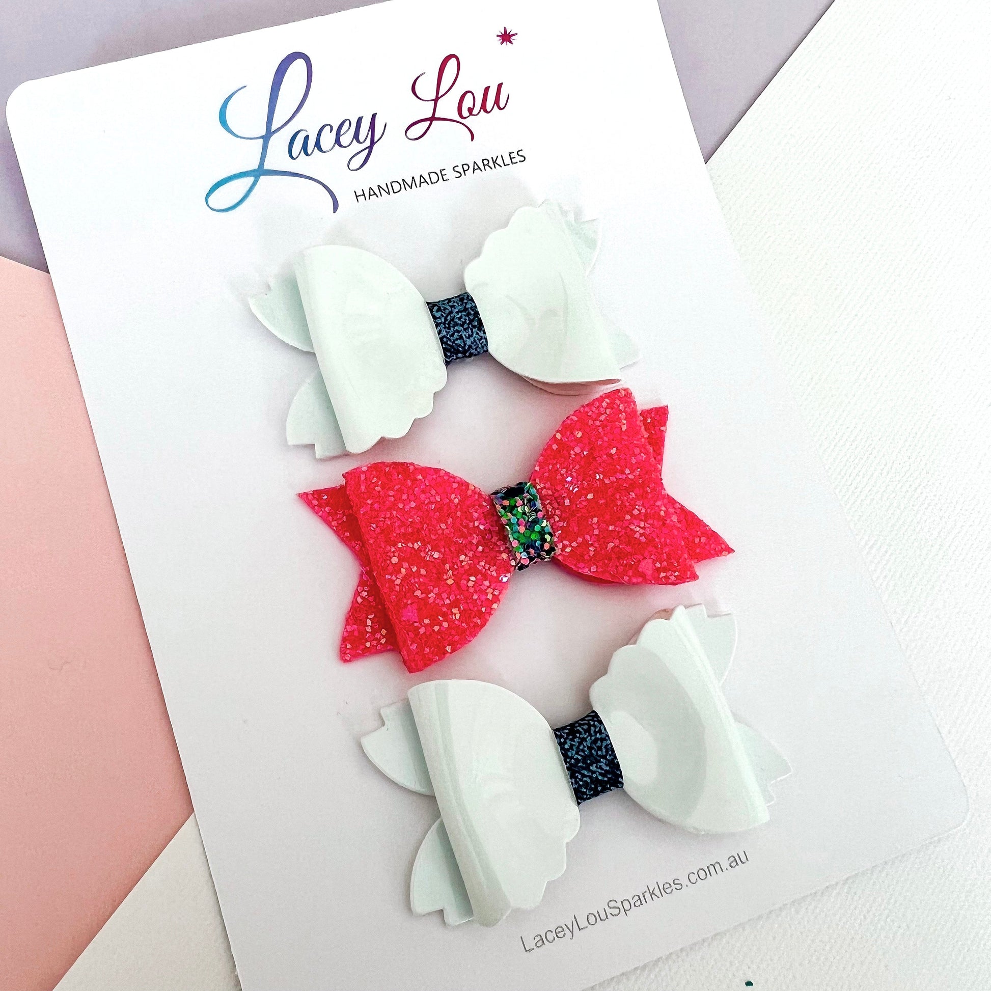 Sweet Hair Bow Set - Lacey Lou Sparkles