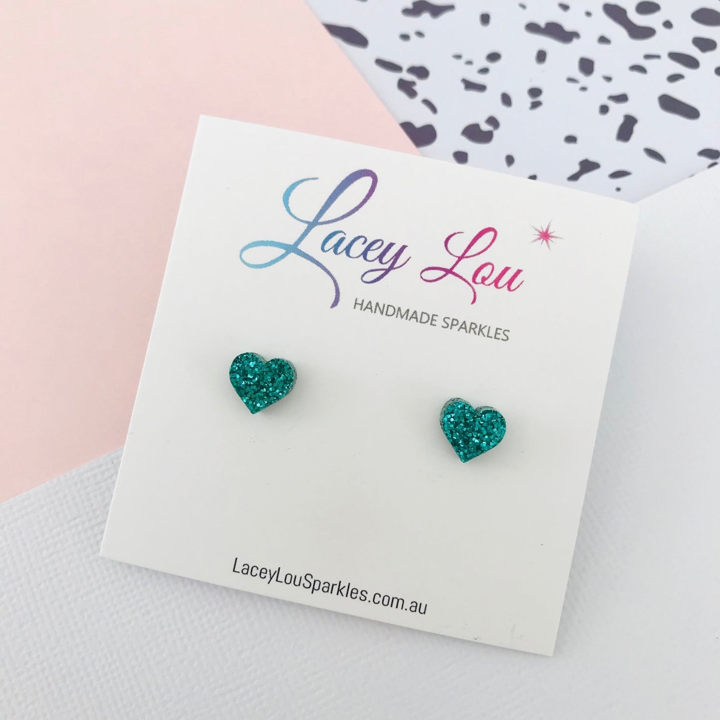 Tiny Heart Earrings - 20 colours to choose from! - Lacey Lou Sparkles